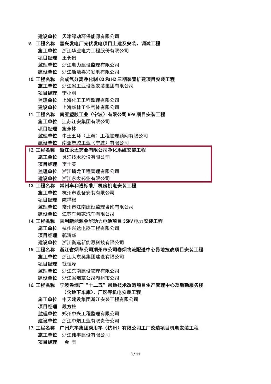 【合作伙伴】靈匯股份再獲2018年度浙江省優(yōu)秀安裝質(zhì)量獎(jiǎng)